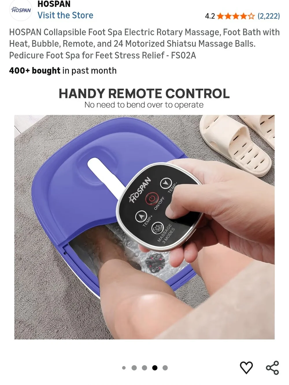 HOSPAN Foot Spa Massager - Blue